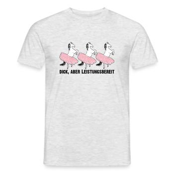 Lipizzaner - dick, aber Leistungsbereit - Gürtler - Männer T-Shirt - Grau meliert - Vorne - AI Model Male 178 dark (178cm)