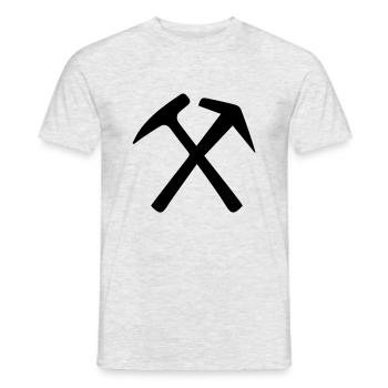 Couvreur - T-shirt homme - gris chiné - Devant - AI Model Male 178 dark (178cm)