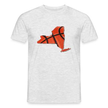 New York (United States) | real basketball | Map - Men's T-Shirt - heather grey - Front - AI Model Male 178 dark (178cm)
