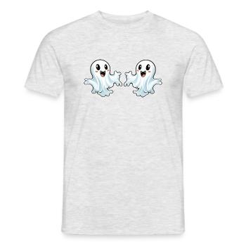 Ghosts Halloween - Männer T-Shirt - Grau meliert - Vorne - AI Model Male 178 dark (178cm)