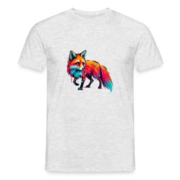 fuchs paint - Männer T-Shirt - Grau meliert - Vorne - AI Model Male 178 dark (178cm)