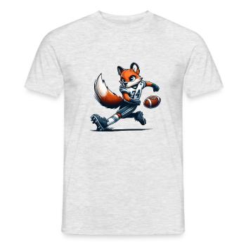 fuchs football - Männer T-Shirt - Grau meliert - Vorne - AI Model Male 178 dark (178cm)