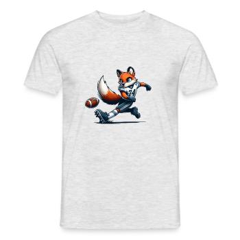 fuchs football - Männer T-Shirt - Grau meliert - Vorne - AI Model Male 178 dark (178cm)