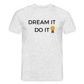 Du hast das | Motivierendes Zitat für Daily - Männer T-Shirt - Grau meliert - Vorne - AI Model Male 178 dark (178cm)