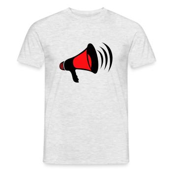 Megaphon - Männer T-Shirt - Grau meliert - Vorne - AI Model Male 178 dark (178cm)