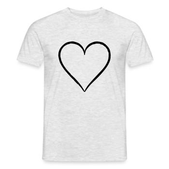 herz6 - Männer T-Shirt - Grau meliert - Vorne - AI Model Male 178 dark (178cm)