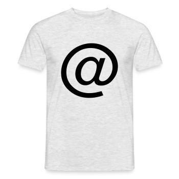 @ - At - Männer T-Shirt - Grau meliert - Vorne - AI Model Male 178 dark (178cm)