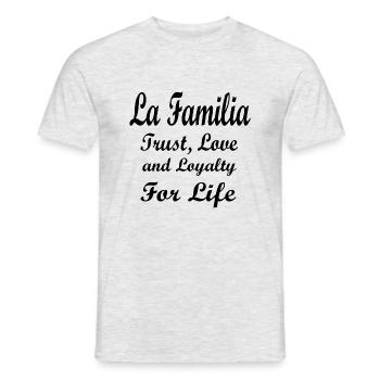La Familia - T-shirt homme - gris chiné - Devant - AI Model Male 178 dark (178cm)