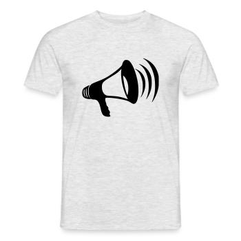 Megaphon - Männer T-Shirt - Grau meliert - Vorne - AI Model Male 178 dark (178cm)