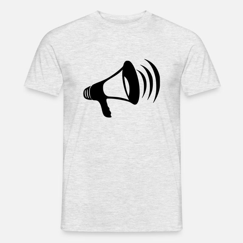 Megaphon - Männer T-Shirt - Grau meliert