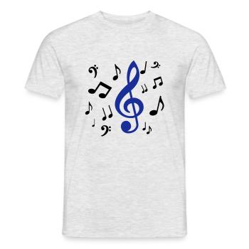 notes - Men's T-Shirt - heather grey - Front - AI Model Male 178 dark (178cm)