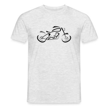 Coffee Racer Motorrad - Männer T-Shirt - Grau meliert - Vorne - AI Model Male 178 dark (178cm)