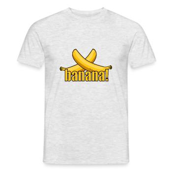 banana! - Männer T-Shirt - Grau meliert - Vorne - AI Model Male 178 dark (178cm)