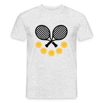 Tennis Sport - Men's T-Shirt - heather grey - Front - AI Model Male 178 dark (178cm)