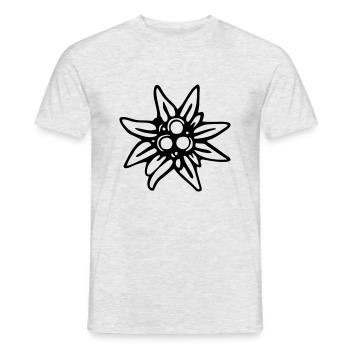 Edelweiss - Männer T-Shirt - Grau meliert - Vorne - AI Model Male 178 dark (178cm)