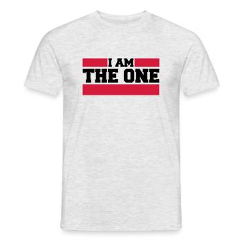 i_am_the_one - Men's T-Shirt - heather grey - Front - AI Model Male 178 dark (178cm)