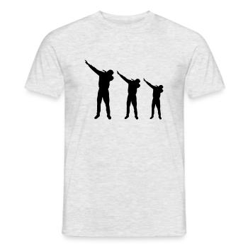 dabbing design - Männer T-Shirt - Grau meliert - Vorne - AI Model Male 178 dark (178cm)