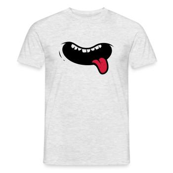 Bouche - T-shirt homme - gris chiné - Devant - AI Model Male 178 dark (178cm)