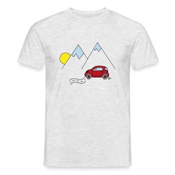 Voiture - T-shirt homme - gris chiné - Devant - AI Model Male 178 dark (178cm)