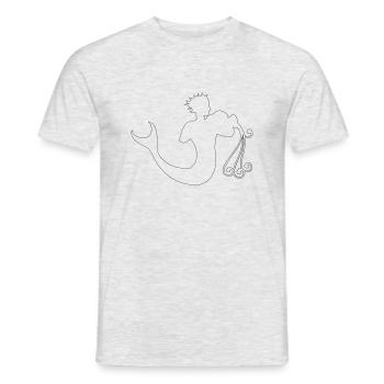 Verseau - T-shirt homme - gris chiné - Devant - AI Model Male 178 dark (178cm)