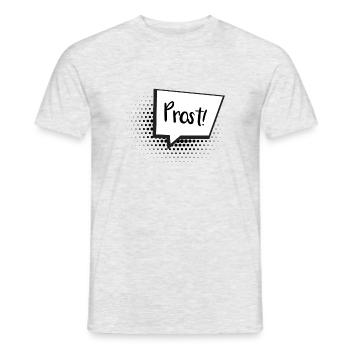 Prost Sprechblase - Männer T-Shirt - Grau meliert - Vorne - AI Model Male 178 dark (178cm)