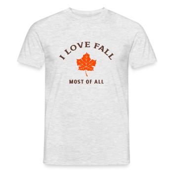 fall - Männer T-Shirt - Grau meliert - Vorne - AI Model Male 178 dark (178cm)