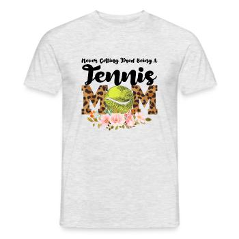 Tennis Mama Tennisspiel Tennis Geschenk - Männer T-Shirt - Grau meliert - Vorne - AI Model Male 178 dark (178cm)