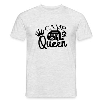 Camp Queen 01 - Männer T-Shirt - Grau meliert - Vorne - AI Model Male 178 dark (178cm)