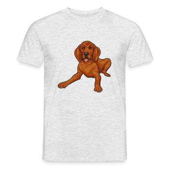Redbone Coonhound Dog Gift - Men's T-Shirt - heather grey - Front - AI Model Male 178 dark (178cm)