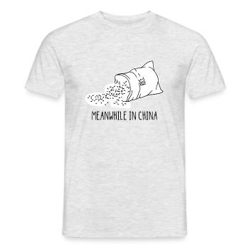 Pendant ce temps en Chine - T-shirt homme - gris chiné - Devant - AI Model Male 178 dark (178cm)