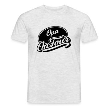 Opa on tour - Männer T-Shirt - Grau meliert - Vorne - AI Model Male 178 dark (178cm)