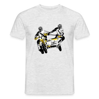 Sidecarcross - Sidecar Moto Cross - Men's T-Shirt - heather grey - Front - AI Model Male 178 dark (178cm)