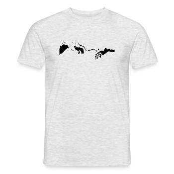 creation of adam - Men's T-Shirt - heather grey - Front - AI Model Male 178 dark (178cm)