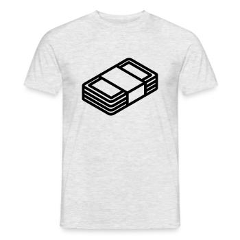 Argent - T-shirt homme - gris chiné - Devant - AI Model Male 178 dark (178cm)