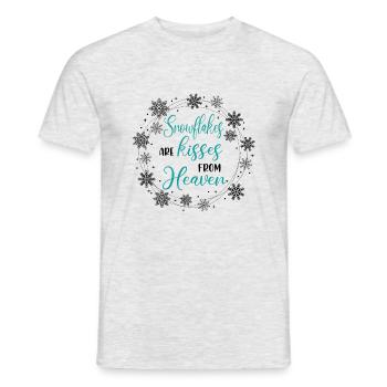 Snowflakes are kiss from heaven - Männer T-Shirt - Grau meliert - Vorne - AI Model Male 178 dark (178cm)