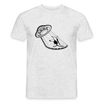 Ameisenbär Tamandua gegen Ufo - Männer T-Shirt - Grau meliert - Vorne - AI Model Male 178 dark (178cm)