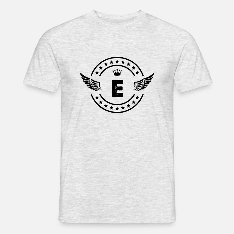 wappen e - Männer T-Shirt - Grau meliert