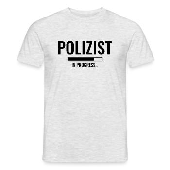 Polizei Ausbildung Polizist Geschenk - Männer T-Shirt - Grau meliert - Vorne - AI Model Male 178 dark (178cm)