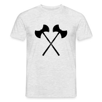axt 2 - Männer T-Shirt - Grau meliert - Vorne - AI Model Male 178 dark (178cm)