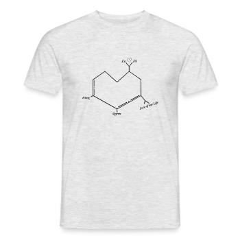 Chemie Herz - Männer T-Shirt - Grau meliert - Vorne - AI Model Male 178 dark (178cm)