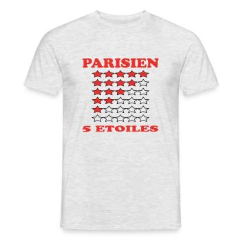 5-STAR PARISIAN - Men's T-Shirt - heather grey - Front - AI Model Male 178 dark (178cm)