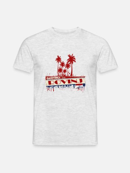 Croazia hrvatska croazia HRV HR rovigno Bandiera di Spalato - T-shirt uomo - grigio melange