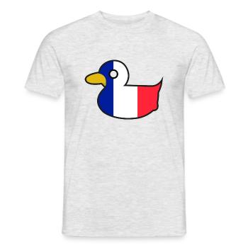 France Duck For French People who Love France - Men's T-Shirt - heather grey - Front - AI Model Male 178 dark (178cm)