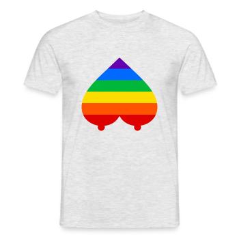 rainbow - Men's T-Shirt - heather grey - Front - AI Model Male 178 dark (178cm)