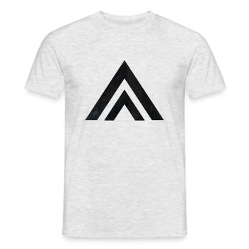 Geometric mountains - Men's T-Shirt - heather grey - Front - AI Model Male 178 dark (178cm)