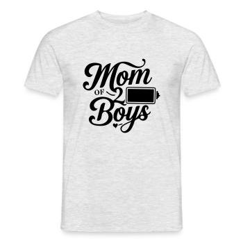 Maman de 2 garçons - T-shirt homme - gris chiné - Devant - AI Model Male 178 dark (178cm)