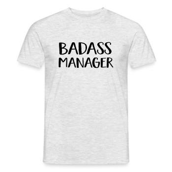 Manager - Männer T-Shirt - Grau meliert - Vorne - AI Model Male 178 dark (178cm)