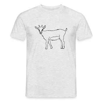 Ziege - Männer T-Shirt - Grau meliert - Vorne - AI Model Male 178 dark (178cm)