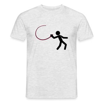 M8 mit Peitsche - Männer T-Shirt - Grau meliert - Vorne - AI Model Male 178 dark (178cm)
