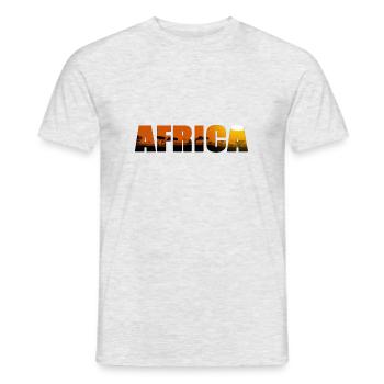 Africa Landscape Lettering - Männer T-Shirt - Grau meliert - Vorne - AI Model Male 178 dark (178cm)